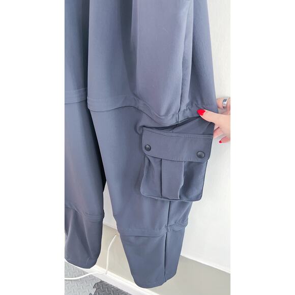 Outdoor Voices Rectrek Convertible Terrastretch Overalls XXL Anthracite Hiking - Picture 9 of 11